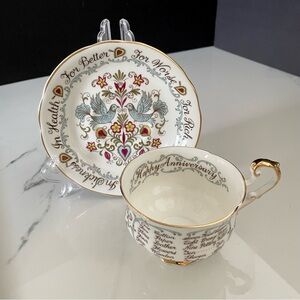 Happy Anniversary Cup & Saucer - Paragon